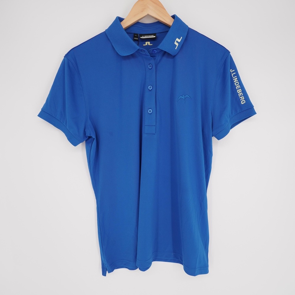 J.Lindeberg Tour Tech Golf Polo Womens XL Blue Short Sleeve Athletic Shirt - Picture 10 of 11
